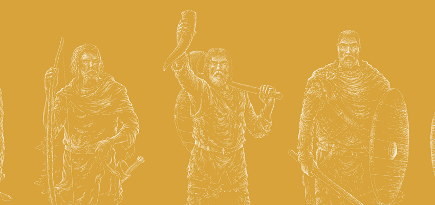 Gult Billede Med Vikinger